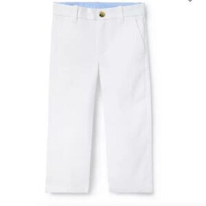 Janie and Jack 100048190 Boy Stretch Twill Pant Adjustable waist NWT White 4